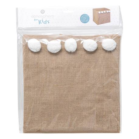 Bac de rangement pompons - yuki Marron caramel+Rose 3 - vertbaudet enfant 