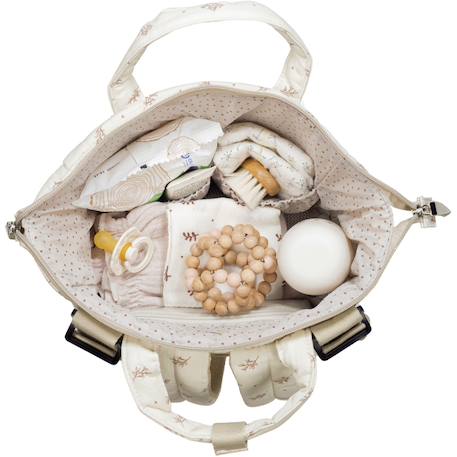 Sac à dos à langer mimosa rose Ecru, rose 4 - vertbaudet enfant 