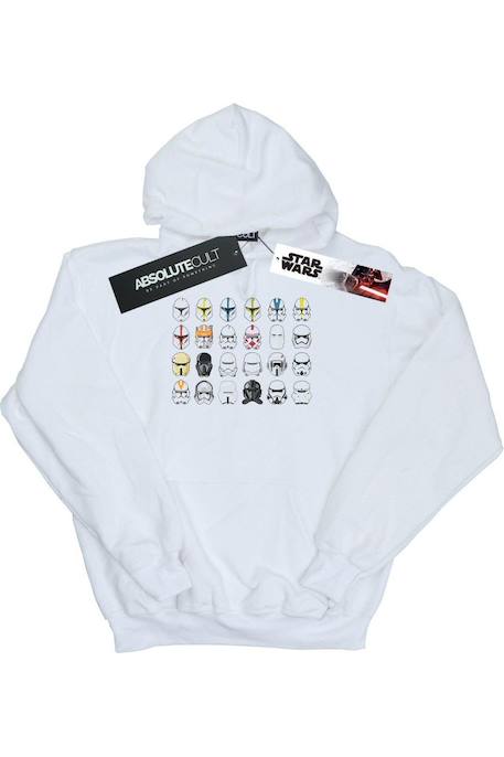 Sweat à capuche coton star wars troopers Blanc+Noir 1 - vertbaudet enfant 