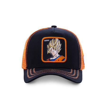 Casquette junior capslab dragon ball z goku saiyen Noir/orange 3 - vertbaudet enfant 