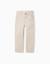 Pantalon chino en sergé Beige clair 1 - vertbaudet enfant 