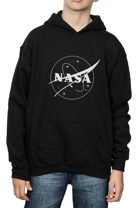 Sweat à capuche coton nasa Noir 4 - vertbaudet enfant 