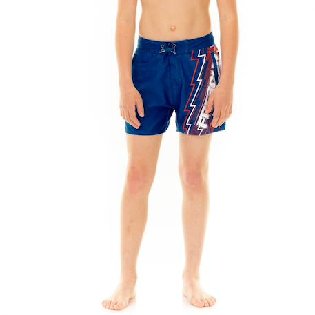 Boardshort court  ceinture demi-élastiquée eclair Bleu 3 - vertbaudet enfant 