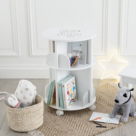 Bibliothèque enfant Gris+Rose 1 - vertbaudet enfant 