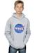 Sweat à capuche coton nasa Gris chiné+Noir 3 - vertbaudet enfant 