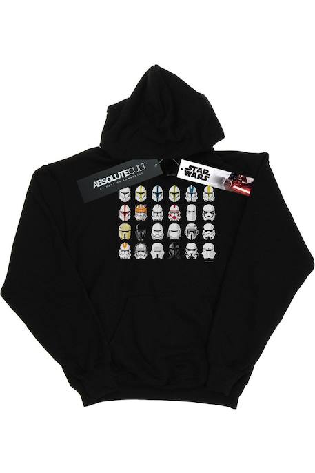 Sweat à capuche coton star wars troopers Blanc+Noir 4 - vertbaudet enfant 