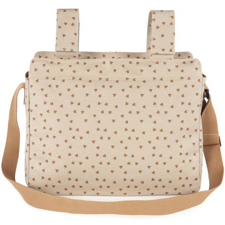 Sac à poussette coeurs poppy cannelle Cannelle, écru+Vert, écru 5 - vertbaudet enfant 