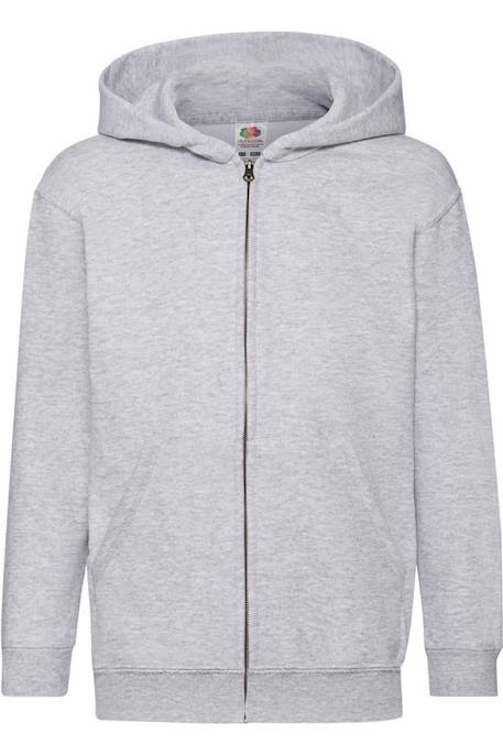 Veste à capuche coton classic Azur+Bleu marine sombre+Bleu roi+Bordeaux+Gris chiné+Noir+Rouge+Vert bouteille 13 - vertbaudet enfant 