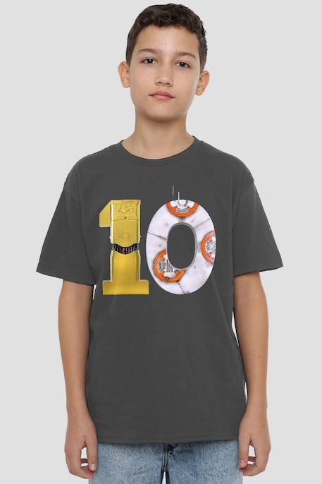 T-shirt motifs c-3po et bb-8 coton star wars 10 Charbon 3 - vertbaudet enfant 