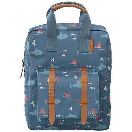 Sac à dos bébé,  idéal pour la crèche ou la maternelle Bleu, orange, blanc 1 - vertbaudet enfant 