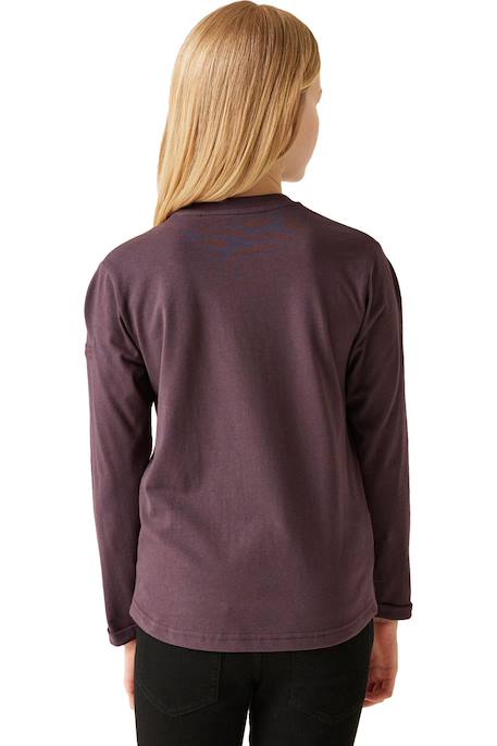 T-shirt wenbie coton iii Prune sombre 3 - vertbaudet enfant 