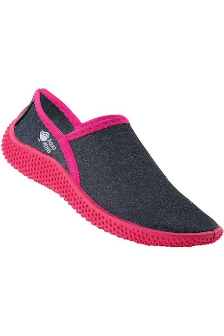 Chaussures aquatiques  bargi Gris foncé chiné / bleu atoll+Gris foncé chiné / rouge 4 - vertbaudet enfant 