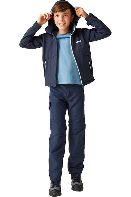 Veste softshell acidity  vii Bleu marine+Bleu tahoe / bleu marocain 4 - vertbaudet enfant 