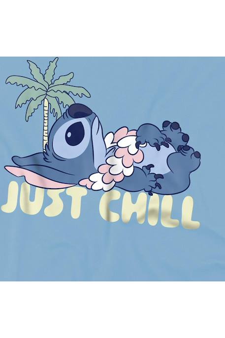 T-shirt coton just chill Stitch Bleu ciel 3 - vertbaudet enfant 