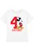 T-shirt 4ème anniversaire motif mickey mouse coton disney Blanc 1 - vertbaudet enfant 