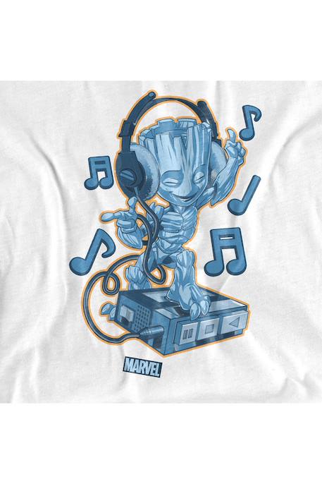 T-shirt motif bébé groot avec casque audio coton Blanc 3 - vertbaudet enfant 