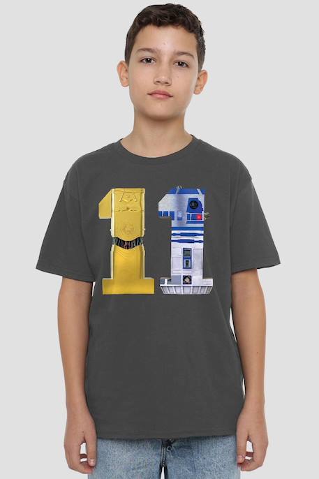 T-shirt coton star wars 11 Charbon 4 - vertbaudet enfant 