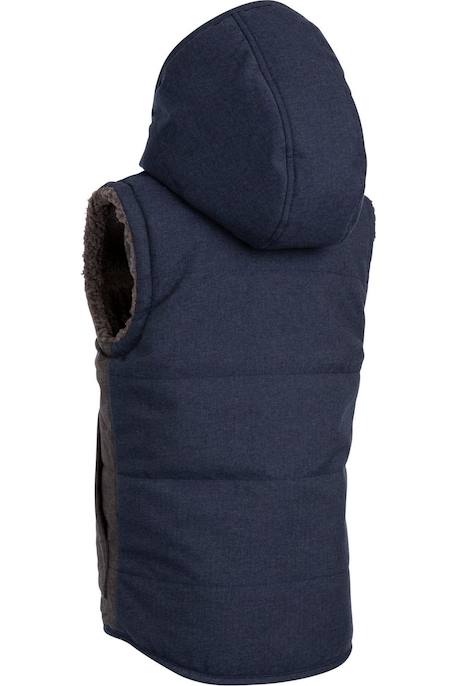 Veste sans manches  pu coating obtain Gris foncé chiné 2 - vertbaudet enfant 