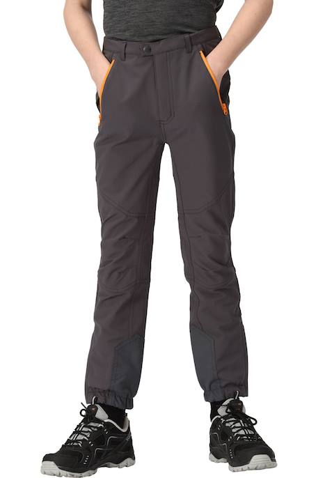 Pantalon polyester tech mountain Gris phoque / orange clair+Noir / cendre 3 - vertbaudet enfant 