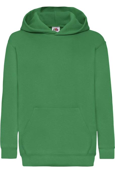 Sweat à capuche classic coton 260 Azur+Blanc+Bleu roi+Gris chiné+Rose clair+Tournesol+Vert kelly 19 - vertbaudet enfant 