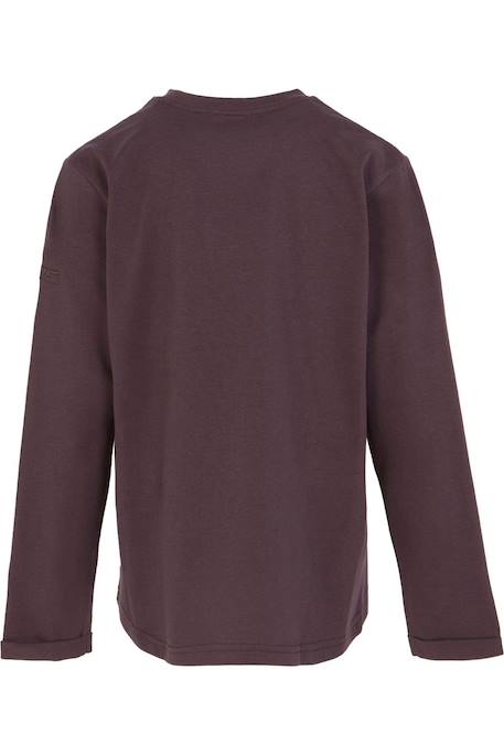 T-shirt enfant manches longues coton wenbie iii Prune sombre 2 - vertbaudet enfant 