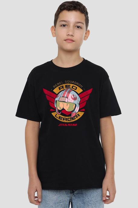T-shirt garçon coton - Star Wars red leader Noir 3 - vertbaudet enfant 