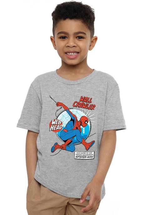 T-shirt coton wall crawler Gris chiné 4 - vertbaudet enfant 