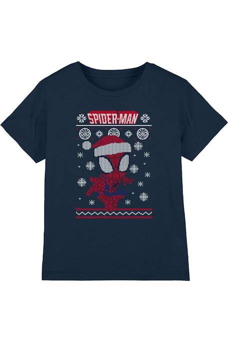 Garçon-T-shirt de noël Spiderman coton