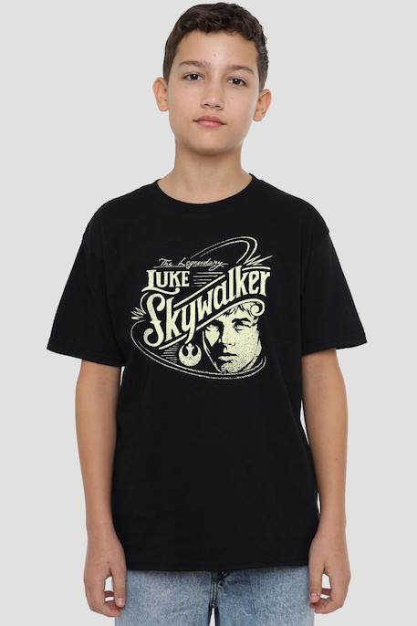 T-shirt garçon coton - Star Wars skywalker war hero Noir 4 - vertbaudet enfant 