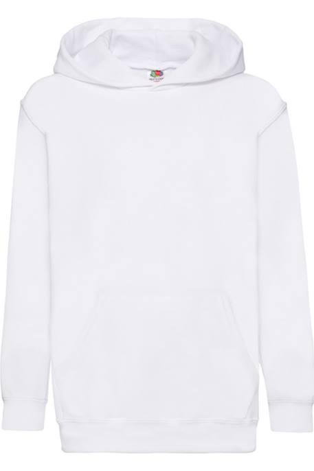 Sweat à capuche coton Blanc+Bleu marine sombre+Bleu roi+Gris chiné+Noir+Rouge 1 - vertbaudet enfant 