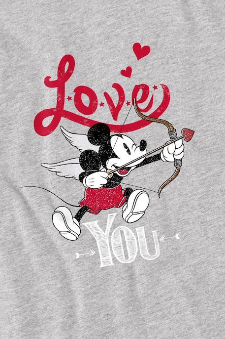 T-shirt coton disney love you Gris chiné 2 - vertbaudet enfant 