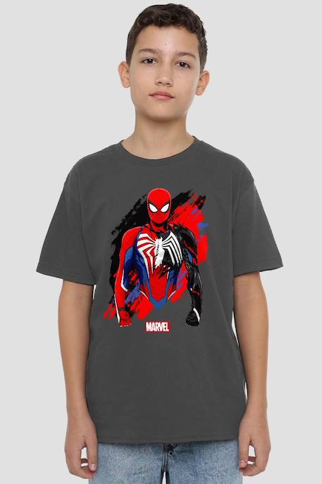 T-shirt manches courtes coton symbiote Charbon 3 - vertbaudet enfant 