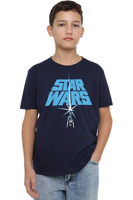 T-shirt coton star wars Bleu marine 3 - vertbaudet enfant 