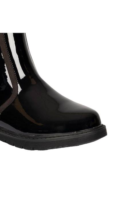 Bottines chelsea pu verni ziya Noir 2 - vertbaudet enfant 