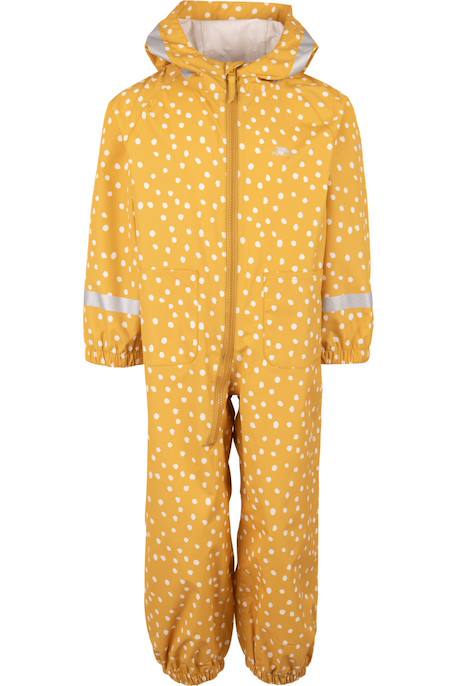 Combinaison de pluie  pvc coating showery Jaune foncé 1 - vertbaudet enfant 