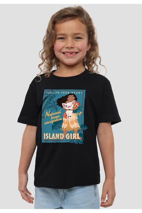 T-shirt coton vaiana island girl Noir 4 - vertbaudet enfant 