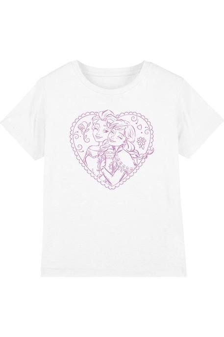 T-shirt coton la reine des neiges Blanc 1 - vertbaudet enfant 