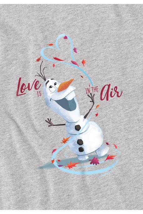 T-shirt olaf coton la reine des neiges love is in the air Gris chiné 3 - vertbaudet enfant 