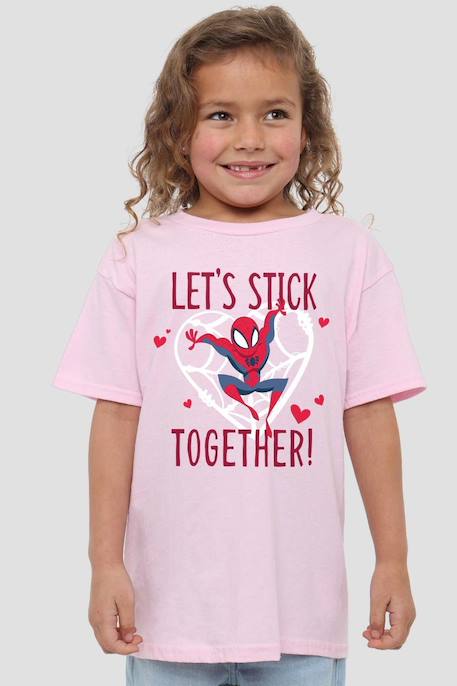 T-shirt coton stick together Rose 3 - vertbaudet enfant 