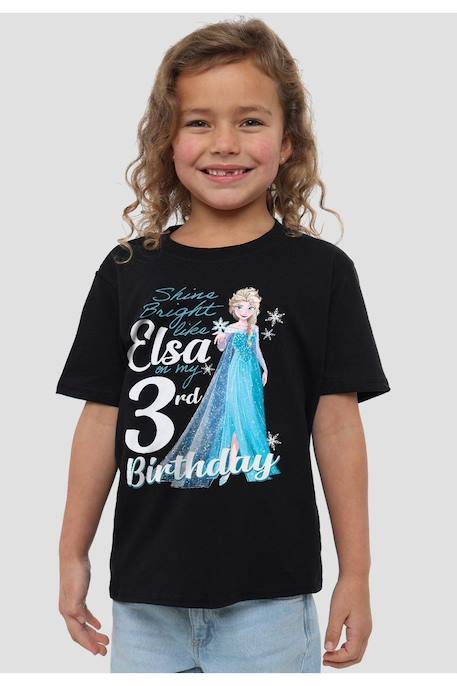 T-shirt elsa coton la reine des neiges bright like elsa Noir 4 - vertbaudet enfant 