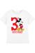 T-shirt 3ème anniversaire motif mickey mouse coton disney Blanc 1 - vertbaudet enfant 
