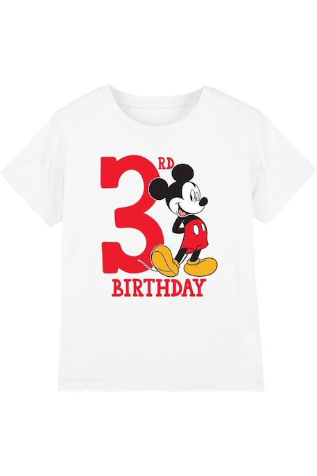 Fille-T-shirt 3ème anniversaire motif mickey mouse coton disney