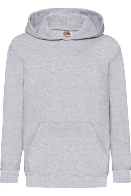Sweat à capuche classic coton 260 Azur+Blanc+Bleu roi+Gris chiné+Rose clair+Tournesol+Vert kelly 10 - vertbaudet enfant 
