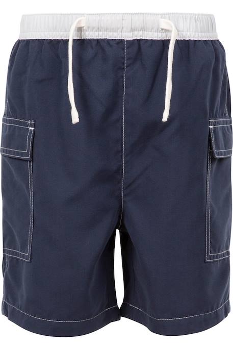 Short de bain microfibre  depths Bleu marine 1 - vertbaudet enfant 