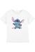 T-shirt Stitch Noël motif croquis et lumières de noël coton Blanc 1 - vertbaudet enfant 