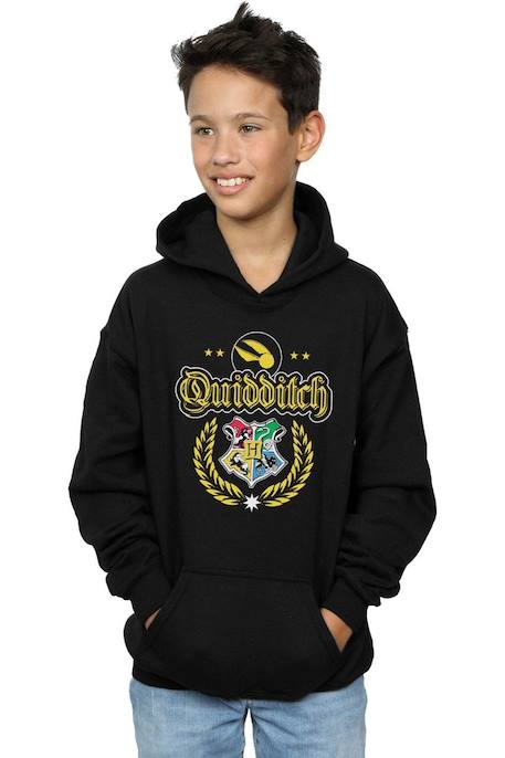 Sweat à capuche coton harry potter quidditch Noir 2 - vertbaudet enfant 