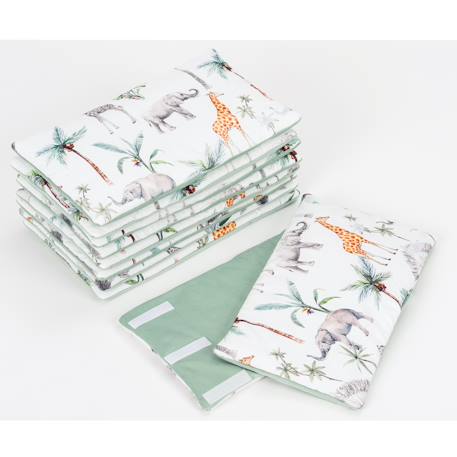 Tour de lit modulable et réversible safari Safari, vert, gris, blanc 4 - vertbaudet enfant 