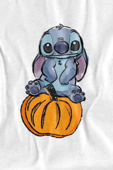 T-shirt motif citrouille et croquis coton Blanc 2 - vertbaudet enfant 