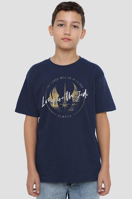 T-shirt motif obi-wan kenobi coton star wars long live the jedi Bleu marine 4 - vertbaudet enfant 