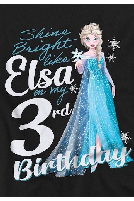 T-shirt elsa coton la reine des neiges bright like elsa Noir 3 - vertbaudet enfant 